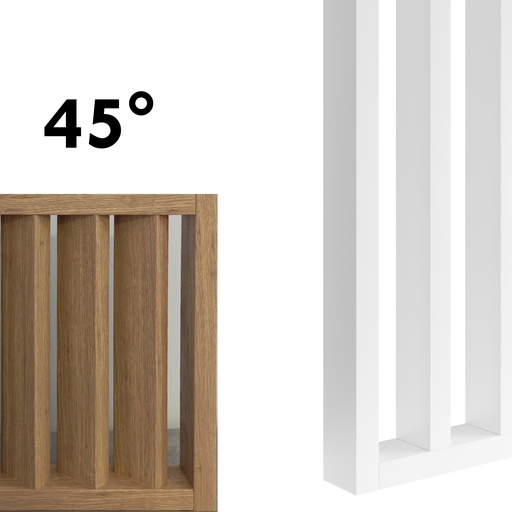 [WA45-BI-1710] Wall  -  Frangisole  -  kit pareti finitura  - 45° -   Bianco  -  L  1710 x H 2750