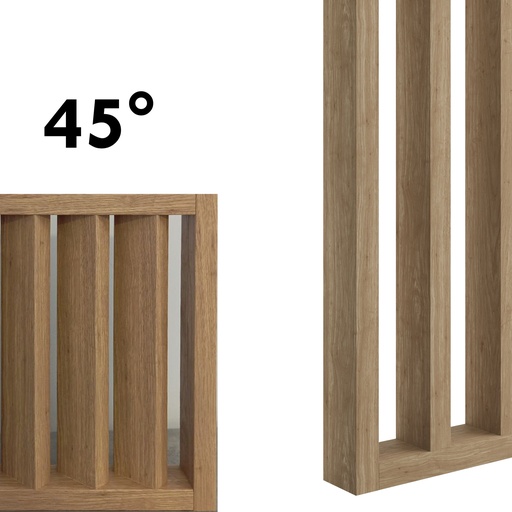 [WA45-RN-2190] Wall  -  Frangisole  -  kit pareti finitura  - 45° -   Rovere Naturale  -  L  2190 x H 2750