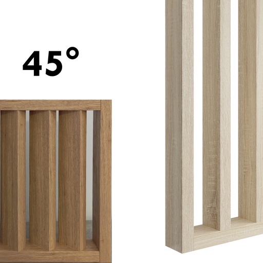 [WA45-RS-2430] Wall  -  Frangisole  -  kit pareti finitura  - 45° -   Rovere Sonoma  -  L  2430 x H 2750
